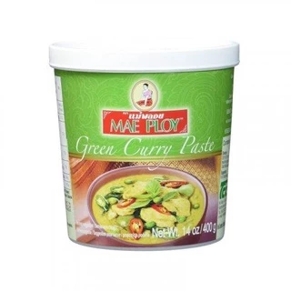 Sốt gia vị cà ri xanh MaePloy Thái Lan đậm đặc - Bột cà ri Thái Green Curry Paste hiệu Mae Ploy 400g