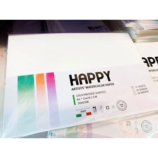 Giấy A2 vẽ màu nước Happy A2- 300/230gsm