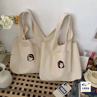 Túi tote vải canvas ulzzang đeo vai thời trang đựng đồ giá rẻ