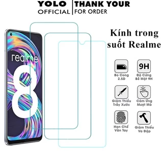 Cường lực realme 10 9 pro c21 c12 5 pro narzo 50 2 3 neo gt 7 7i 8i 9i q2 q3 c35 c30 KHÔNG full màn tổng hợp Kính [TS]