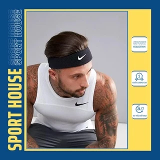 Băng đô thể thao headband Nike thấm hút mồ hôi, băng trán nam/nữ cài tóc rửa mặt