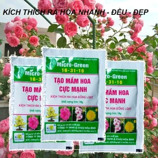 Phân Bón Kích Thích Ra Hoa Micro-Green 16-31-16 Hoa Trổ Đều Đẹp Đồng Loạt 10Gr