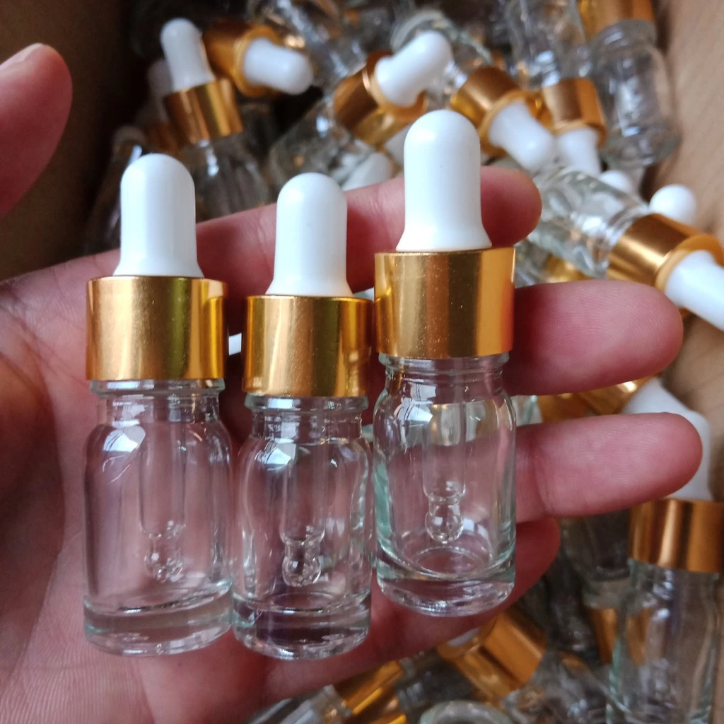 Combo 10 lọ chiết bóp thủy tinh 5ml