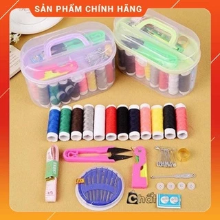 bộ kim  chỉ và hộp đựng kim chỉ may vá đa năng