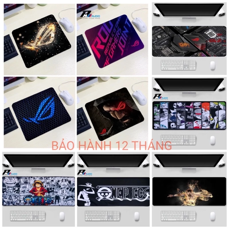 Miếng Lót Chuột Bàn Phím Cỡ Lớn Nhỏ Tấm Lót Bàn Di Chuột Game Thủ Nhiều Mẫu mã Kích Cỡ May Bo Viền Chắc Chắn Di Chuột Êm