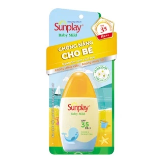 Sunplay Baby Mild SPF35+, PA++: Sữa chống nắng cho bé và da nhạy cảm