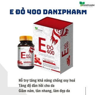 Vitamin E đỏ 400mg DANIPHARM, chống lão hóa, ổn định nội tiết cho phụ nữ từ 12 tuổi trở lên