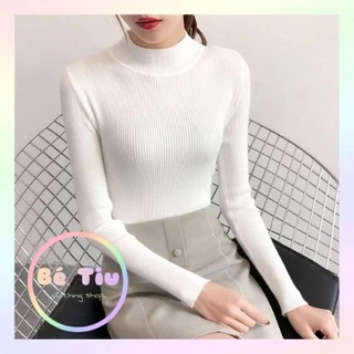 Áo Len Ôm Cổ Lọ 3 Phân Tay Dài | Bé Tiu Clothing