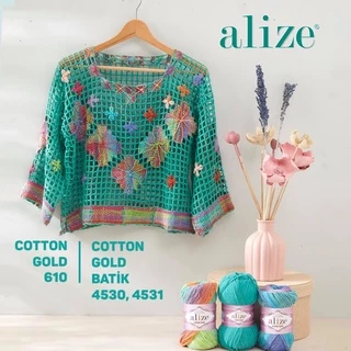 Len Alize Cotton Gold Batik