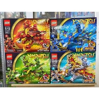 Lắp ráp xếp hình ninjago robot và rồng của ninja 99898