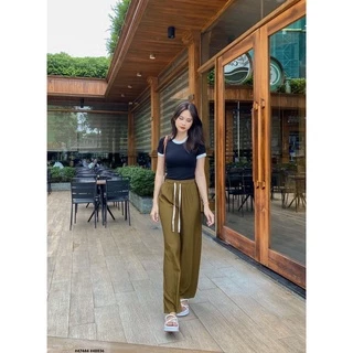 [RÁCH STORE] Quần Culottes Gân - 1215 - không túi thắt eo