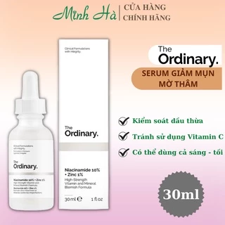 Serum Ordinary Niacinamide 10 Zinc 1 giúp sáng da mờ thâm mụn bill Sephora