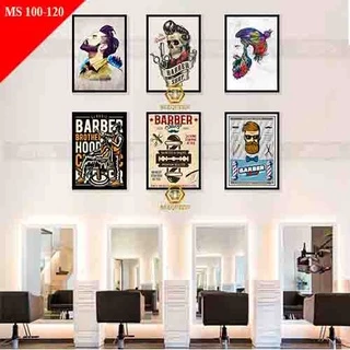 [MS101-120]  20 Mẫu Tranh Barber Trang Trí Barber Shop - Tiệm Tóc Nam Phong Cách Vingtage