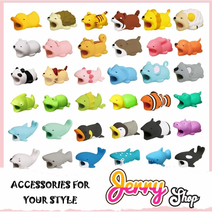 Dụng Cụ Silicone Bảo Vệ Đầu Cáp Sạc, Tai Nghe Cute Dễ Thương Chống Đứt Gãy - Jerry Shop