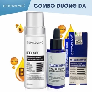 🔥🔥🔥Combo Mặt nạ thải độc DETOX MASK+ SERUM COLLAGENE HYDROLYSE trắng da DETOX BLANC🔥🔥🔥 (MPCH)