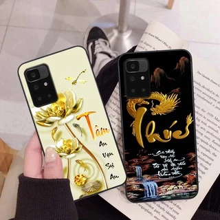 Ốp lưng Xiaomi Redmi 10 phiên bản cha mẹ - vợ chồng- chữ thư pháp Tâm, nhẫn, phúc lộc thọ cực đẹp và ý nghĩa