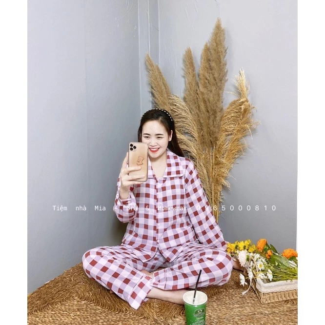 Tiệm nhà Mia - Đồ bộ ngủ pyjama hoạ tiết caro xinh xắn