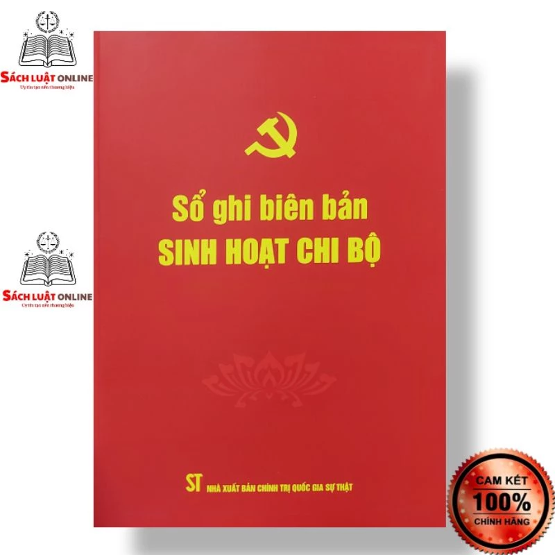 Sách - Sổ ghi biên bản sinh hoạt chi bộ