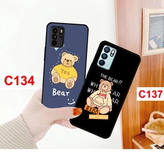 Ốp lưng Oppo Reno 6 - Reno 6Z -  Reno 6 Pro in hình gấu bear cute. Ốp oppo rẻ bền đẹp.