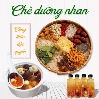 SET chè dưỡng nhan tuyết yến nhựa đào thượng hạng - Combo nguyên liệu 12 vị kèm công thức nấu độc quyền