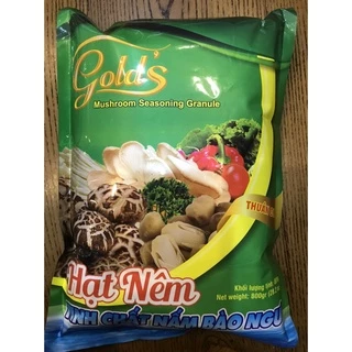 HẠT NÊM TINH CHẤT NẤM BÀO NGƯ THUẦN CHAY GOLD'S GÓI 800 GRAM