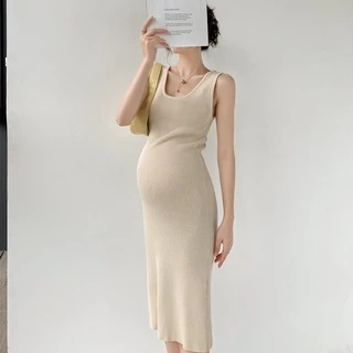 CỐ SẴN Váy Len Dày Vừa Sát Nách Ôm Body A2575