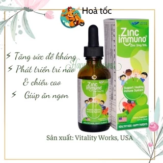 ZinC Immuno 3mg/1ml Bổ sung kẽm 59ml