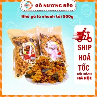 Khô Gà Lá Chanh Túi 500g Đồ Ăn Vặt Cô Nương Béo