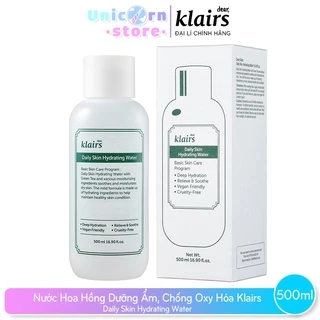 Nước Hoa Hồng Dưỡng Ẩm, Chống Oxy Hóa Klairs Daily Skin Hydrating Water 500ml