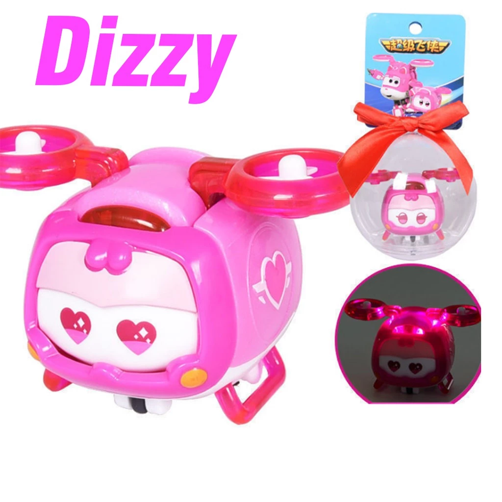 Super wings đội bay siêu đẳng Đồ chơi trẻ em Thú cưng siêu cấp Dizzy lốc xoáy có đèn nháy sáng Cấu tạo sản phẩm : - N