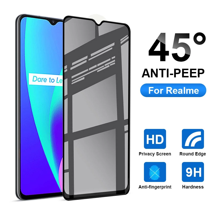 Kính cường lực chống nhìn trộm full màn cho Realme 5i 6i 7i 8i 9i 3 5 6 7 8 9 10 Pro Pro+ 10T C2 C3 C11 C12 C15 C17 C20 C20A C20Y C21 C21Y C25 C25S C25Y C31 C33 C30 C30s C35 C55 XT Narzo 20 Pro 30A 50 50i 50A Prime V5 X50 X3 X7 Pro SuperZoom XT