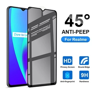 Kính cường lực chống nhìn trộm full màn cho Realme 5i 6i 7i 8i 9i 3 5 6 7 8 9 10 Pro Pro+ 10T C2 C3 C11 C12 C15 C17 C20 C20A C20Y C21 C21Y C25 C25S C25Y C31 C33 C30 C30s C35 C55 XT Narzo 20 Pro 30A 50 50i 50A Prime V5 X50 X3 X7 Pro SuperZoom XT