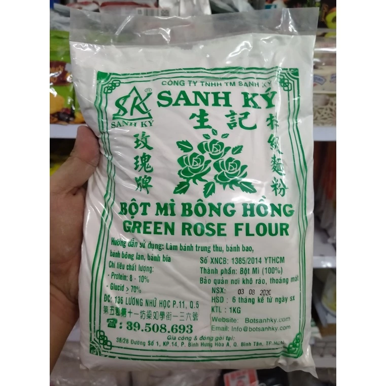 Bột mì bông hồng xanh Sanh Ký gói 1kg