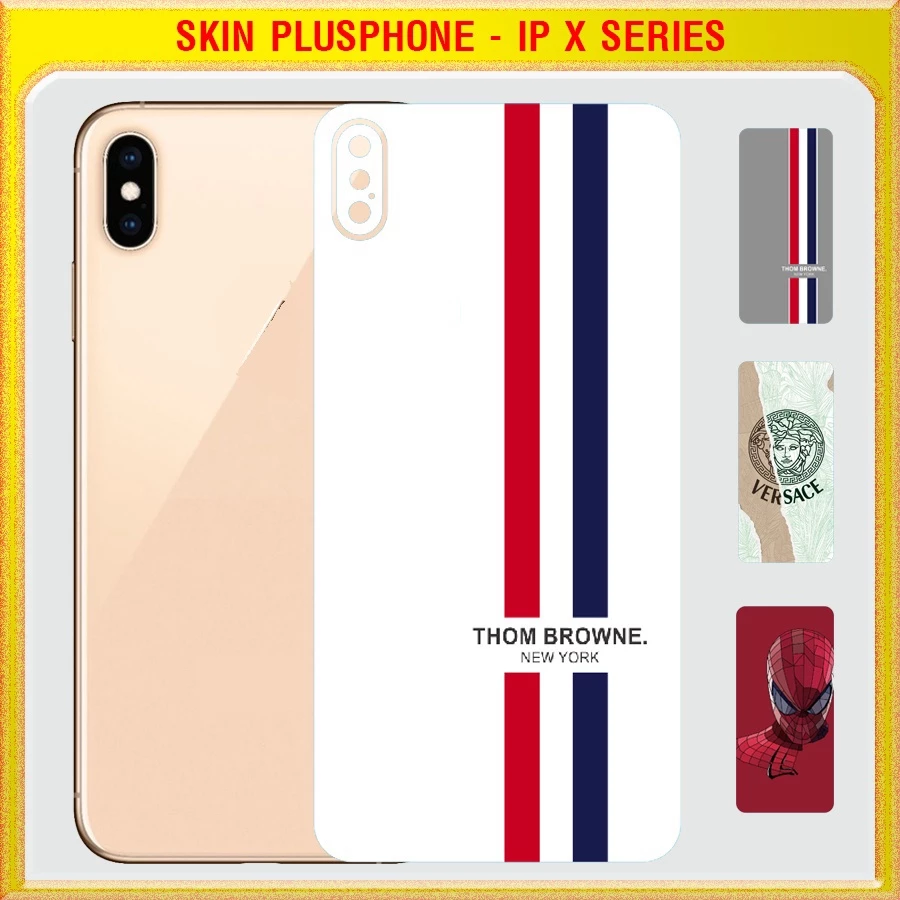 Dán Skin mặt sau cho iPhone X, XR, XS, XS Max mẫu Thom Browne