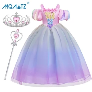 Đầm MQATZ hóa trang công chúa màu hồng xinh xắn cho bé gái 2-10 tuổi SMR039