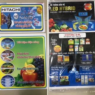 Miếng dán tủ lạnh Hitachi - Tem dán tủ lạnh Hitachi