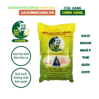 Gạo ST25 Lúa Tôm gạo ông cua chính hãng dẻo thơm 5kg