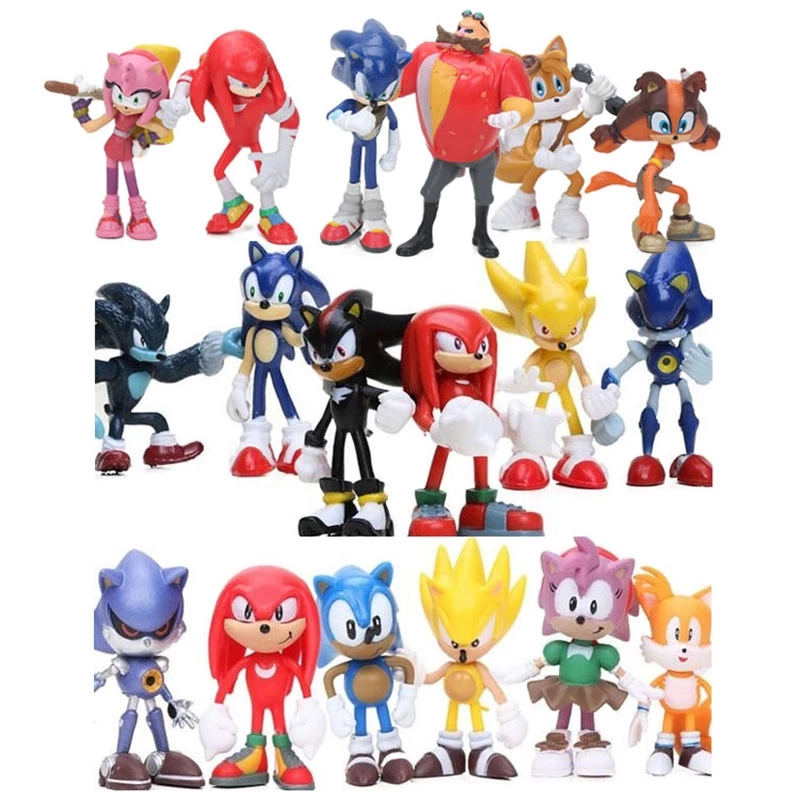 Set 6 Mô Hình Nhân Vật Sonic 5-8cm