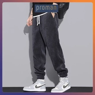 Quần jogger nam thể thao Nhung tăm ống rộng nam đẹp, Jogger unisex nam nữ phong cách cá tính trẻ trung JO06 - PROMAN