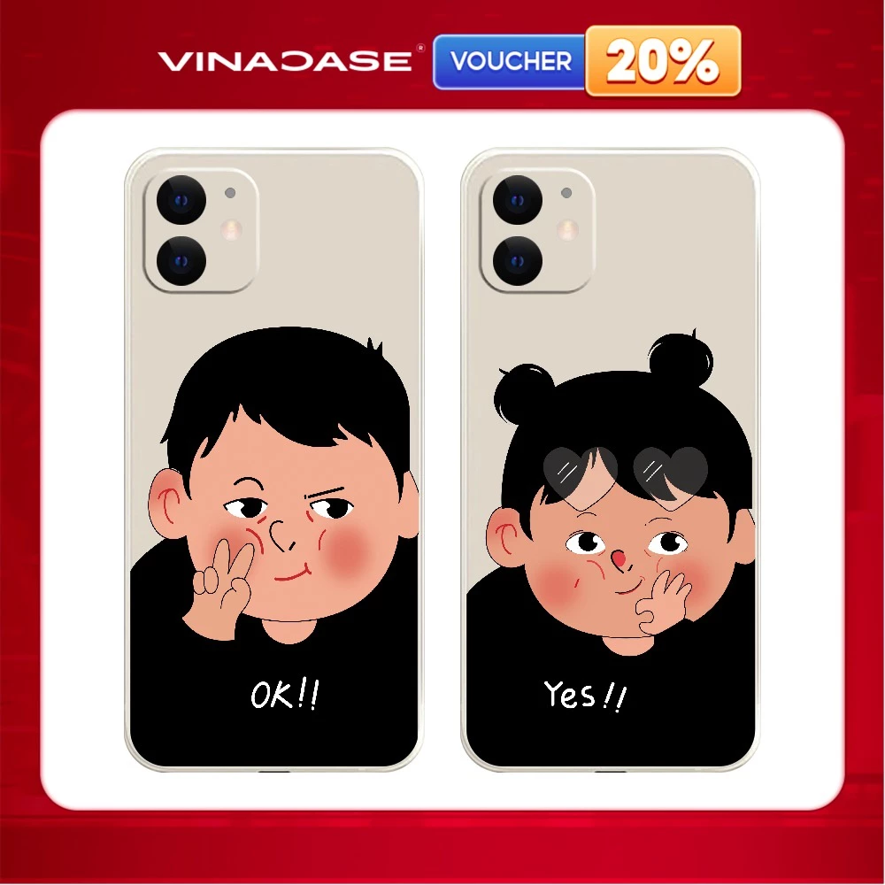 Ốp lưng Vina Case Iphone 6S/6 Plus/7G/8G/X/Xs/11/12/....dẻo cạnh vuông bảo vệ camera hình Yes And OK