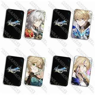 Ảnh card bo góc in hình HONKAI IMPACT STAR RAIL ver CHỮ NỀN ĐEN game thẻ bo viền 5*8cm anime chibi xinh xắn