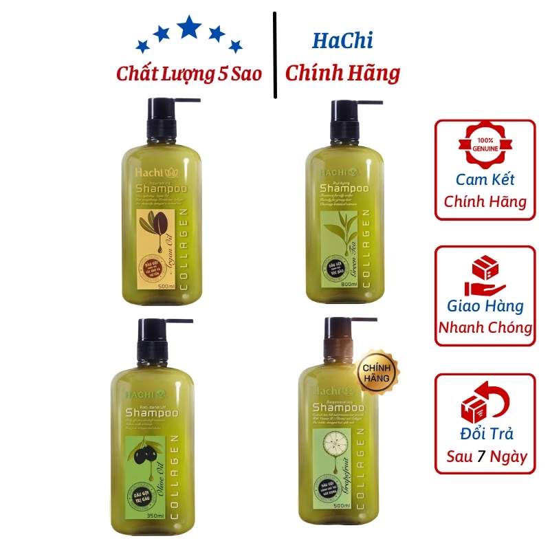 Dầu gội đầu Hachi 350ml,500ml,800ml dành cho mọi loại tóc -  Dầu gội bóng mượt ngăn ngừa dầu , gãy dụng, hư tổn