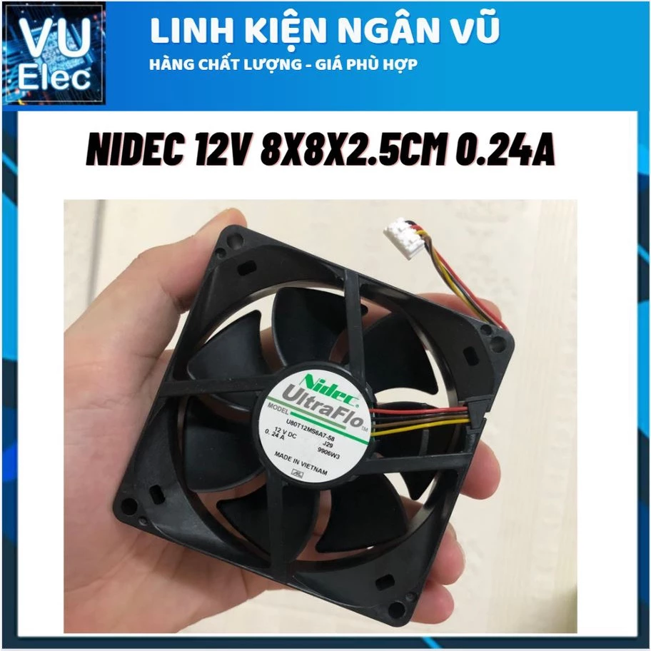 [Chính Hãng] Quạt Tản Nhiệt 12V - 24V Hãng NIDEC - DELTA cực bền dùng trong công nghiệp