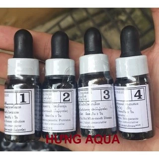 BIO KNOCK số 1, 2, 3, 4 khử trùng nước, phòng và diệ t nấm, chữa b. ệ nh cho cá cảnh xuất xứ Thái Lan