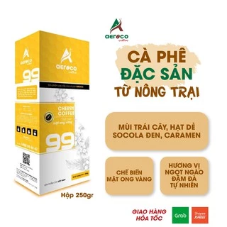 Hộp 250g Cà phê Đặc sản_Specialty Coffee 99 AEROCO nguyên chất 100%, rang mộc, hậu vị ngọt thơm, chế biến mật ong vàn