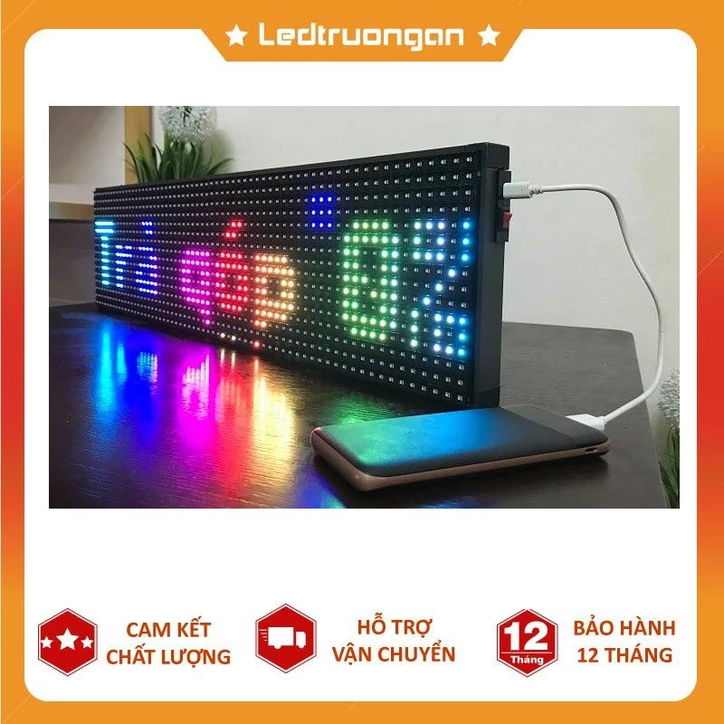 Biển quảng cáo led ma trận dùng pin kích thước 16 x 64 cm