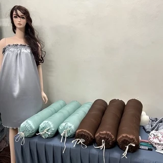 Gối ôm, gác chân spa lụa phi bóng