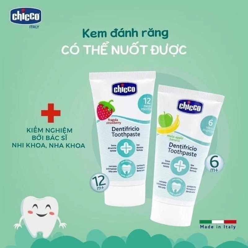 KEM ĐÁNH RĂNG HƯƠNG DÂU CHO BÉ CHICCO