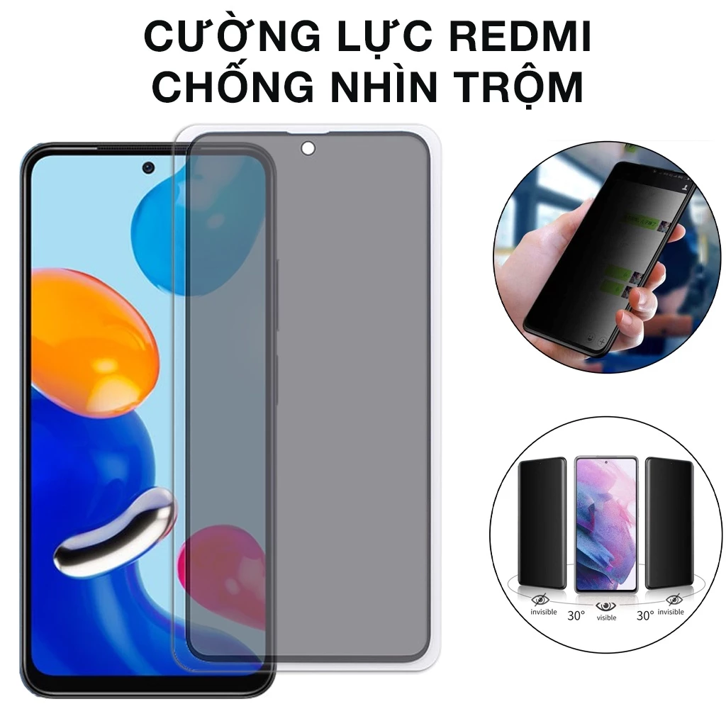 Kính cường lực chống nhìn trộm Redmi 10C 10 9 9A 9C 9T 8 8A Mi 9T Pro 11T Pro Mi 11Lite Note 11 Pro Kính-[CNT]