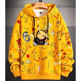 [XẢ KHO] Áo hoodie pikachu siêu đẹp, chất nỉ bông dày, in tràn cho nam nữ